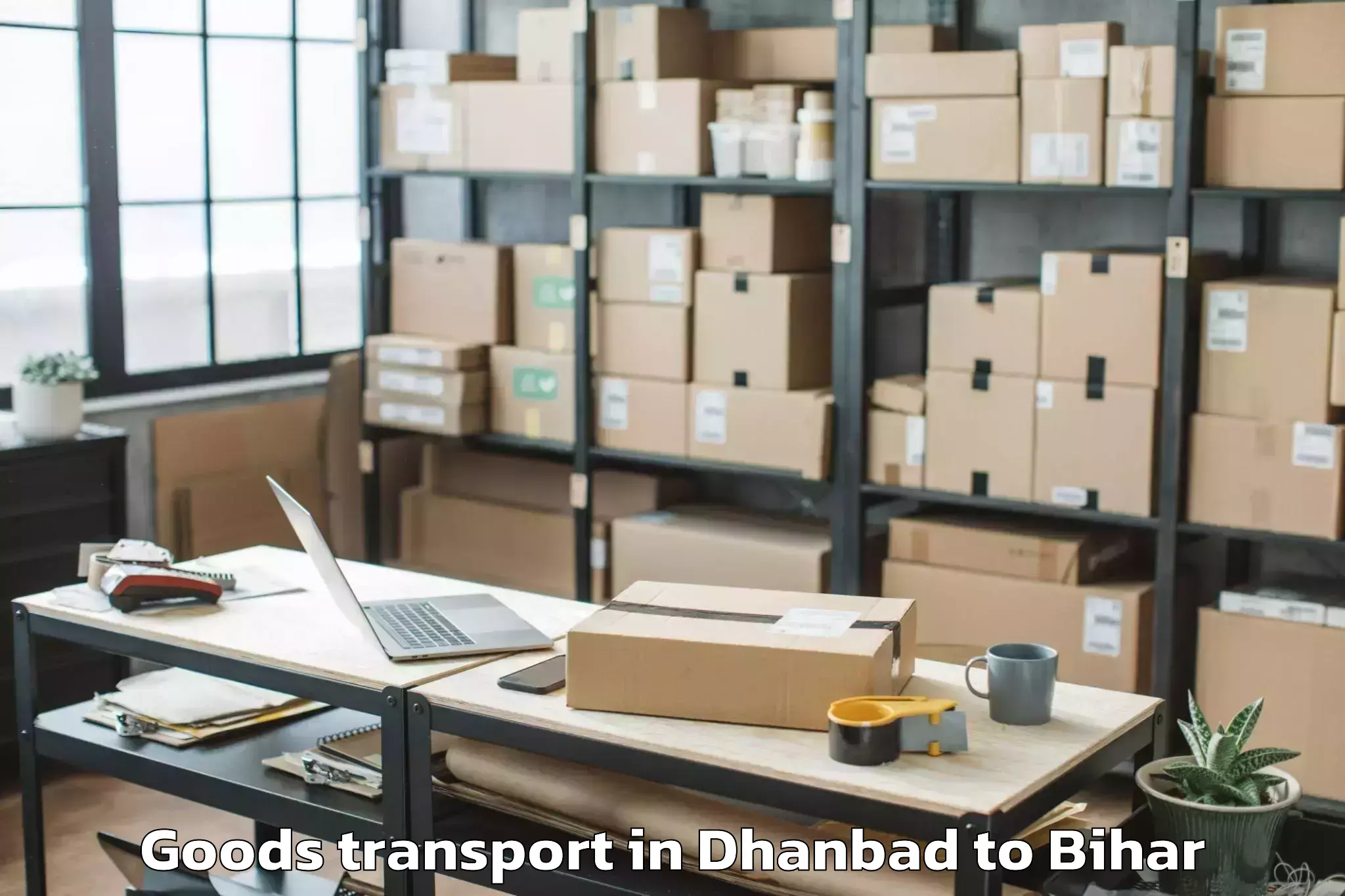 Professional Dhanbad to Teghra Goods Transport